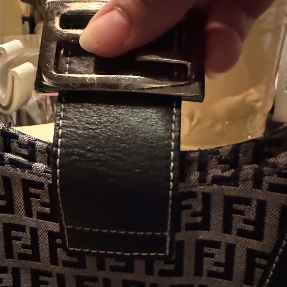 Fendi Vintage Monogram Black and Gray Bag. Could not be authenticated pre 80s - Picture 7 of 15